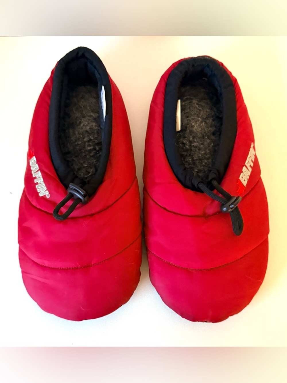 Baffin Unisex Cush Hybrid Slippers Quilted Red Slip-On Sleeping Bag Booties - Picture 3 of 14